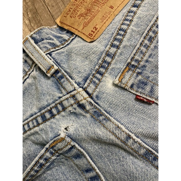 Levis 512 Vintage (1997) Jeans 11 JR M 28x30 Slim Fit Tapered Made In USA 90s - Picture 5 of 13